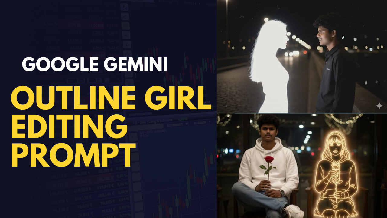 Google Gemini outline girl trending prompt