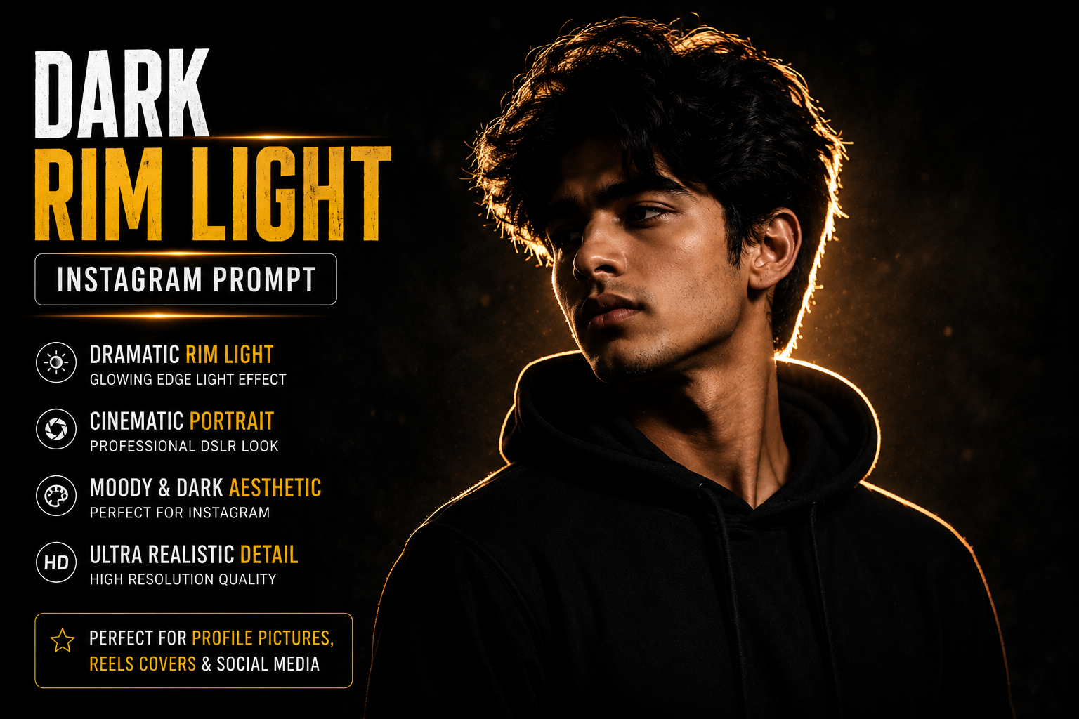 Dark Rim Light Instagram Prompt