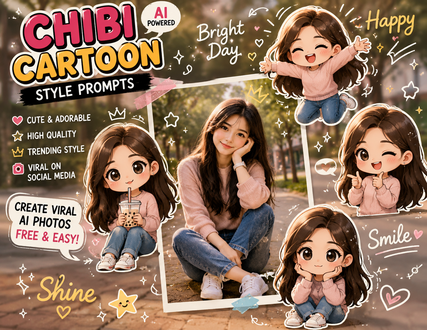 Trending Chibi Cartoon Style Ai Editing Prompts