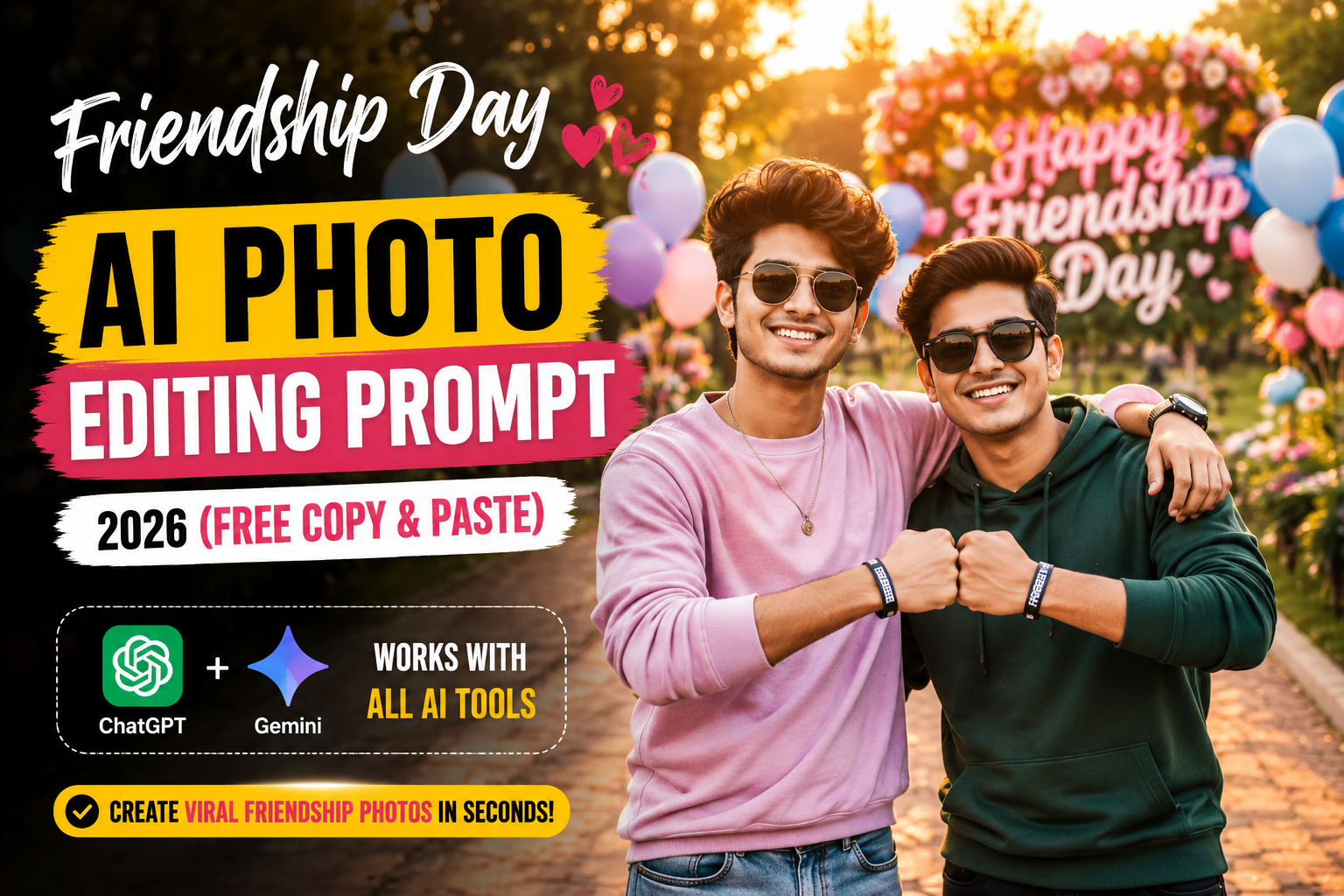 Friendship Day AI Photo Editing Prompt