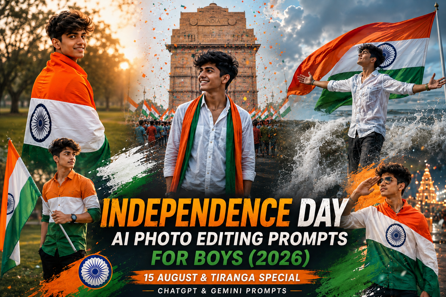 Independence Day AI Photo Editing Prompts for Boys (2026) – Free ChatGPT & Gemini Copy-Paste Prompts