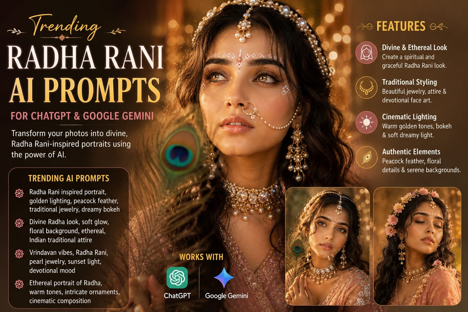 Trending Radha Rani AI Prompts for ChatGPT & Google Gemini