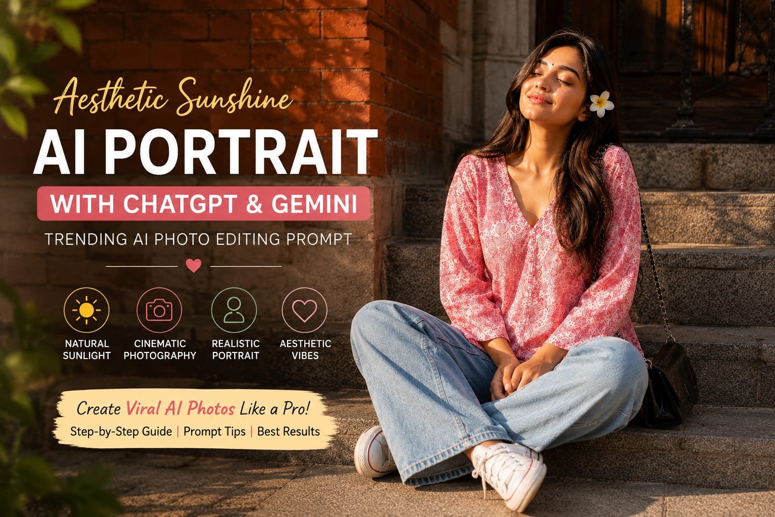 Trending AI Photo Editing Prompt: Create Aesthetic Sunshine Portraits with ChatGPT