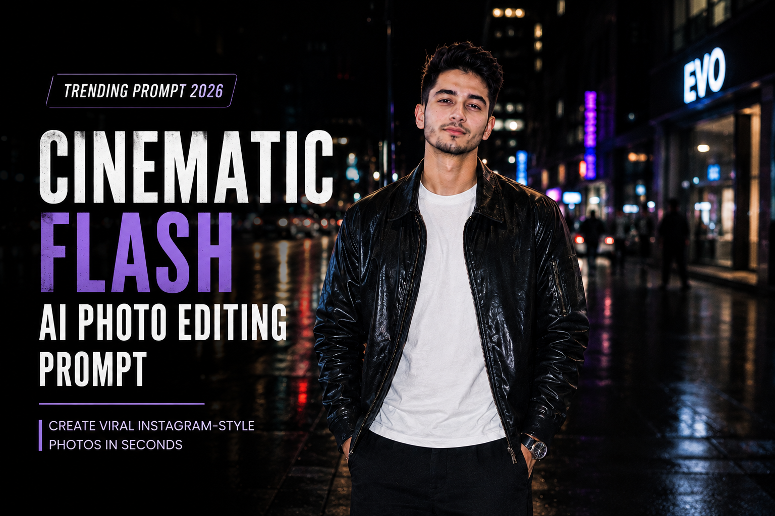 Cinematic Flash AI Photo Editing Prompt