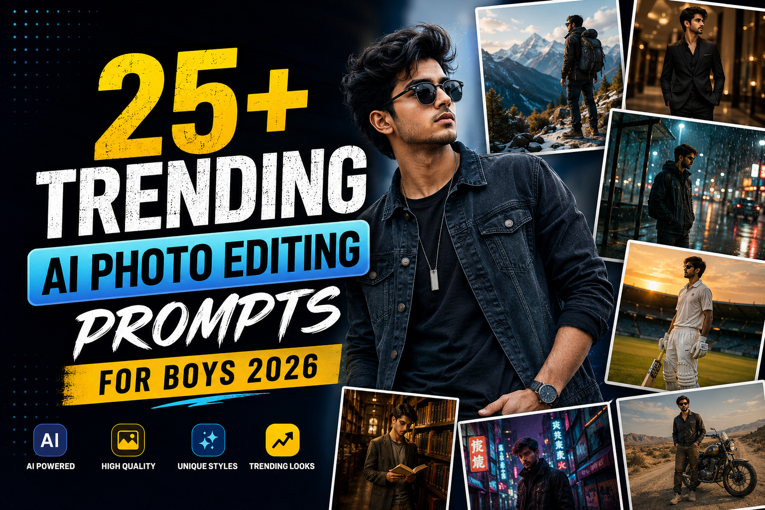 25+ Trending AI Photo Editing Prompts for Boys 2026