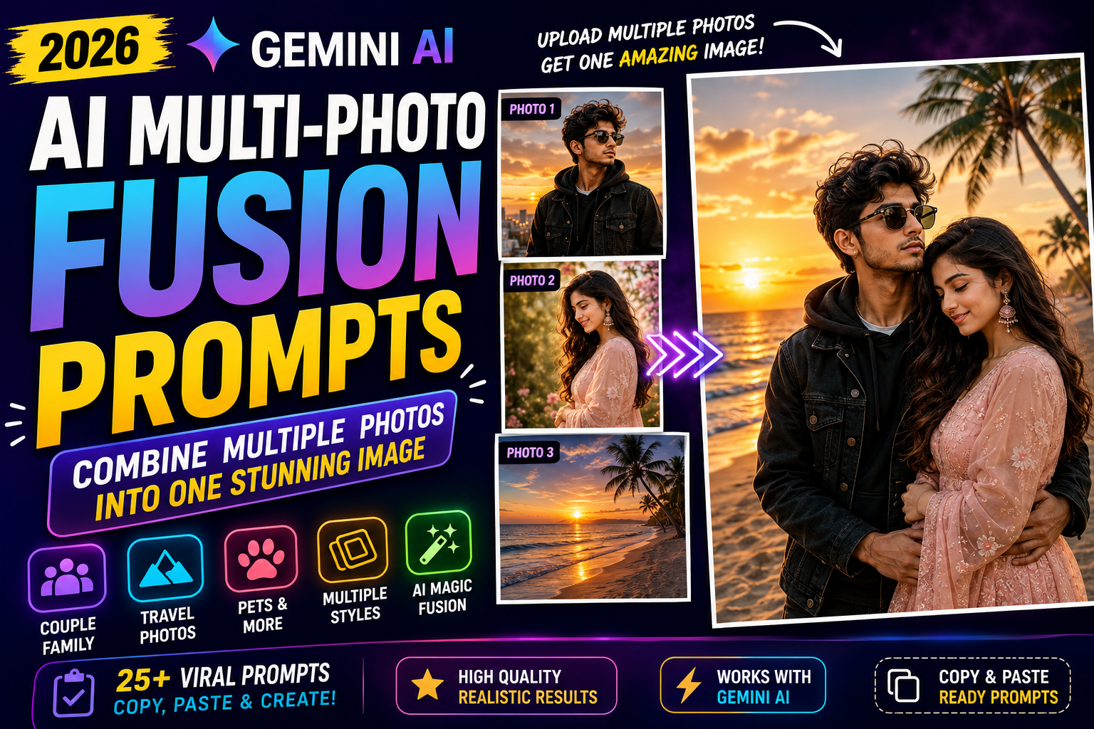 AI Multi-Photo Fusion Prompts