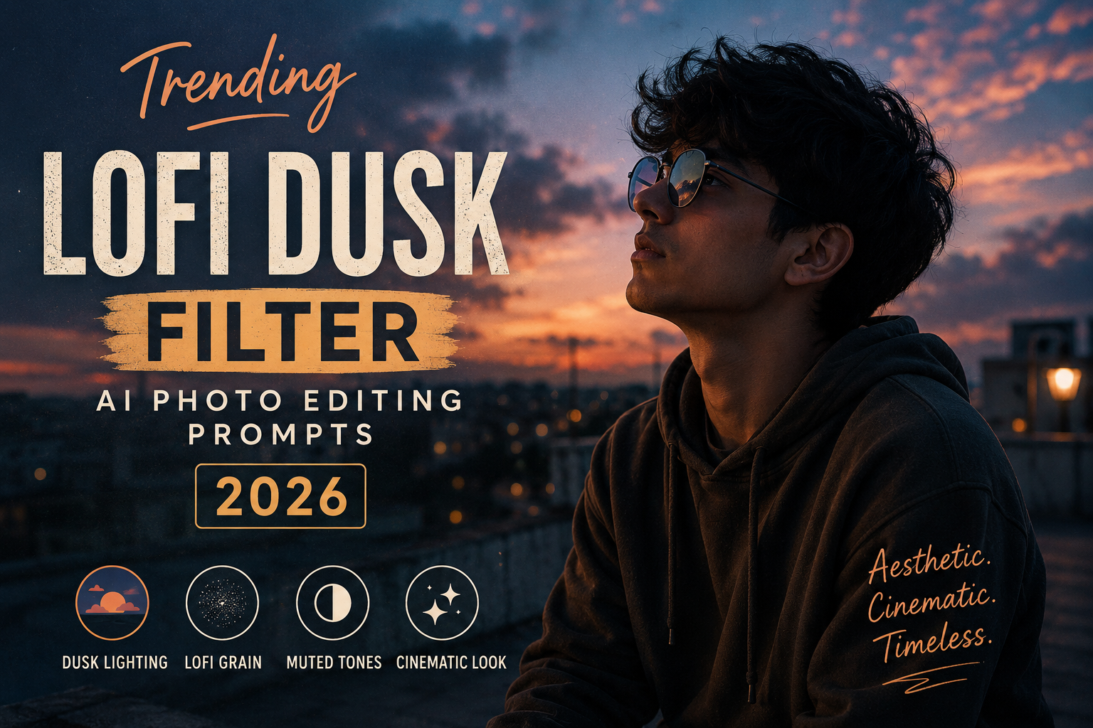 Lofi Dusk Filter AI Photo Editing Prompts 2026