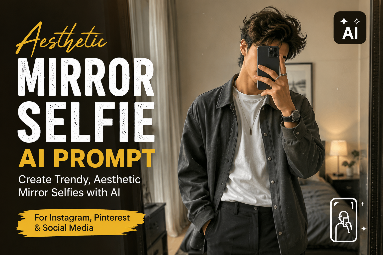 Aesthetic Mirror Selfie AI Prompt