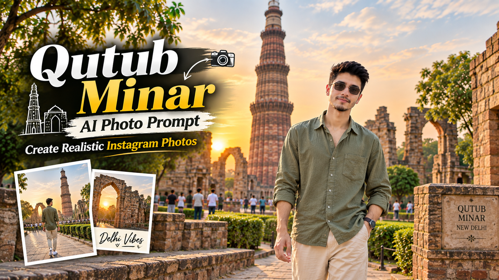 Qutub Minar AI Photo Prompt