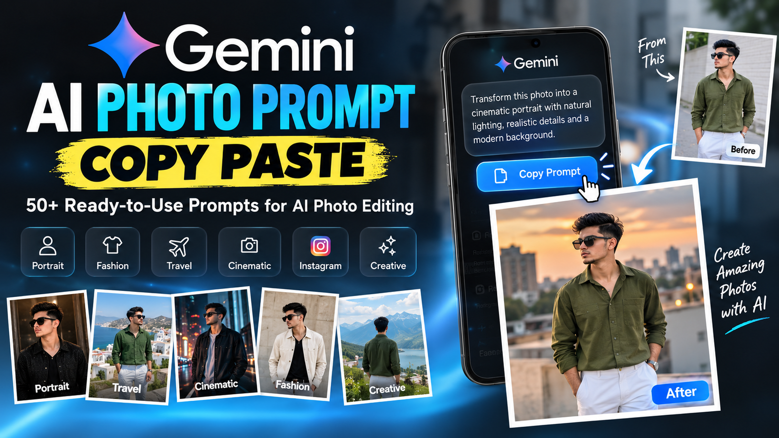 gemini ai photo prompt copy paste