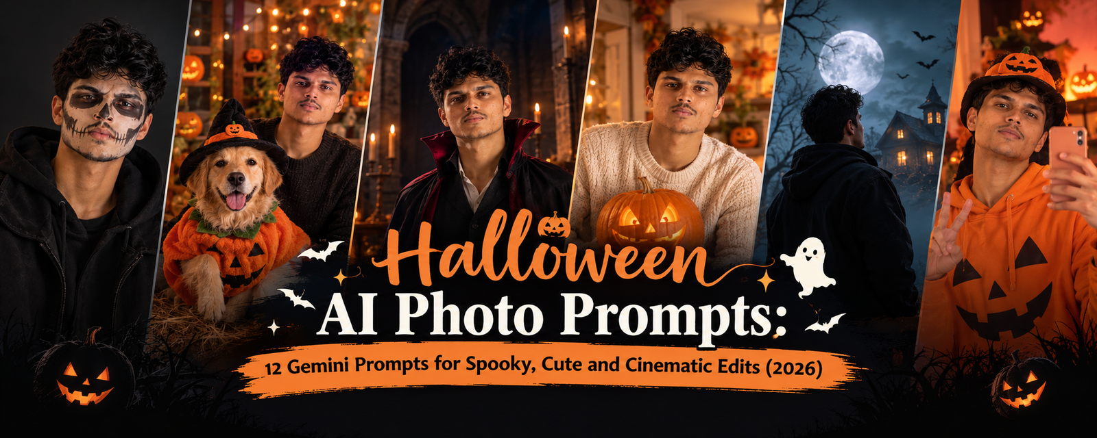 Halloween AI Photo Prompts: 12 Gemini Prompts for Spooky, Cute and Cinematic Edits (2026)