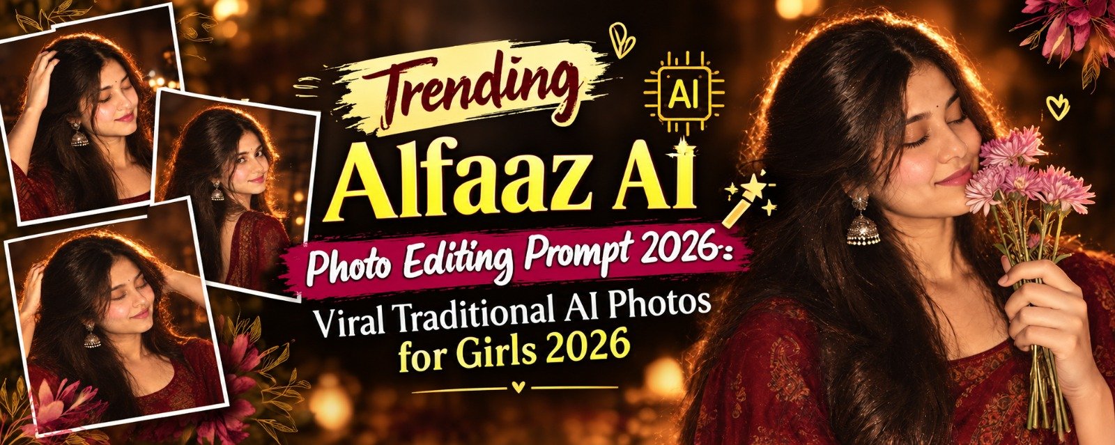 Trending Alfaaz AI Photo Editing Prompt 2026: Viral Traditional Girls AI Photos for ChatGPT & Google Gemini