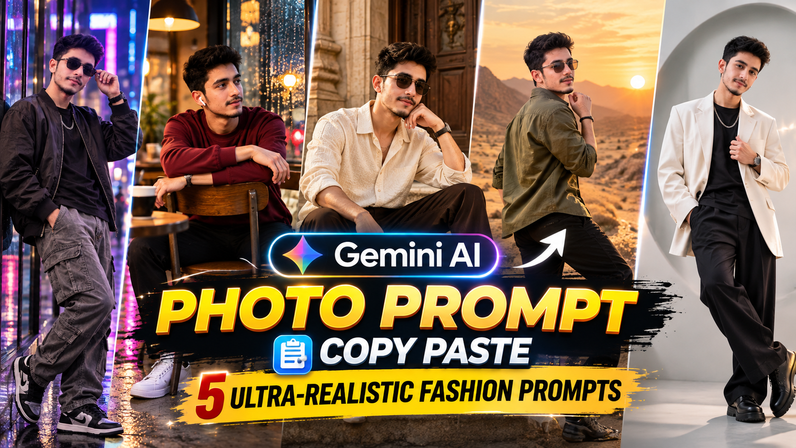 Gemini AI Photo Prompt Copy Paste Trending Boy: 5 Ultra-Realistic Fashion Prompts (2026)