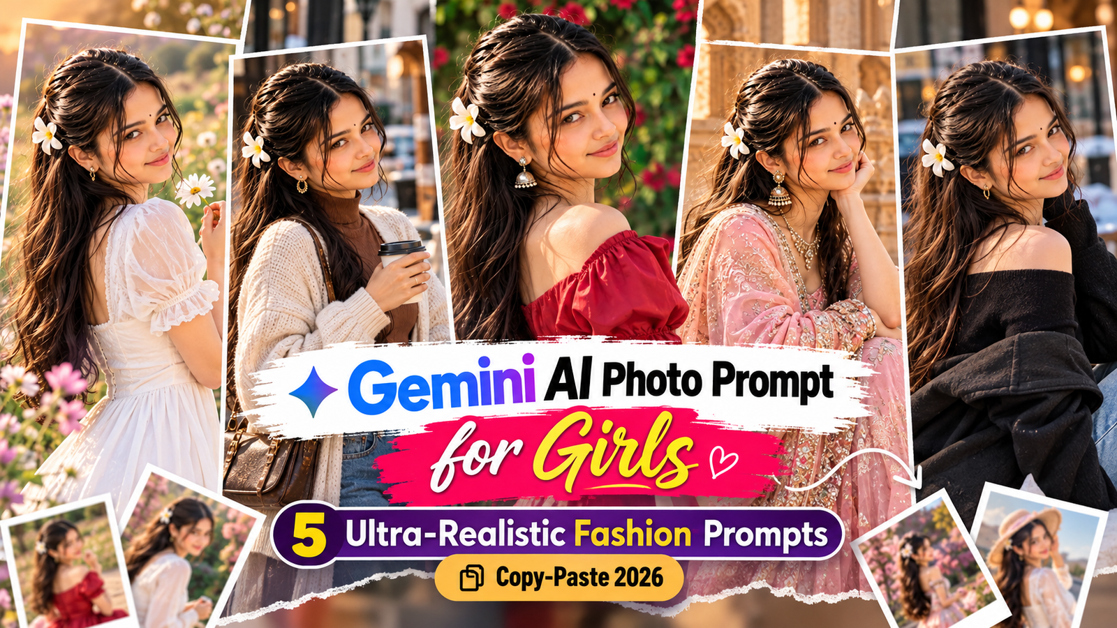 Gemini AI Photo Prompt for Girls: 5 Ultra-Realistic Fashion Prompts (Copy-Paste 2026)